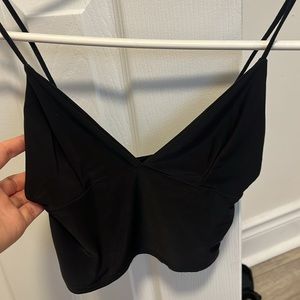 Pretty Little Thing Black Slinky Tank Top